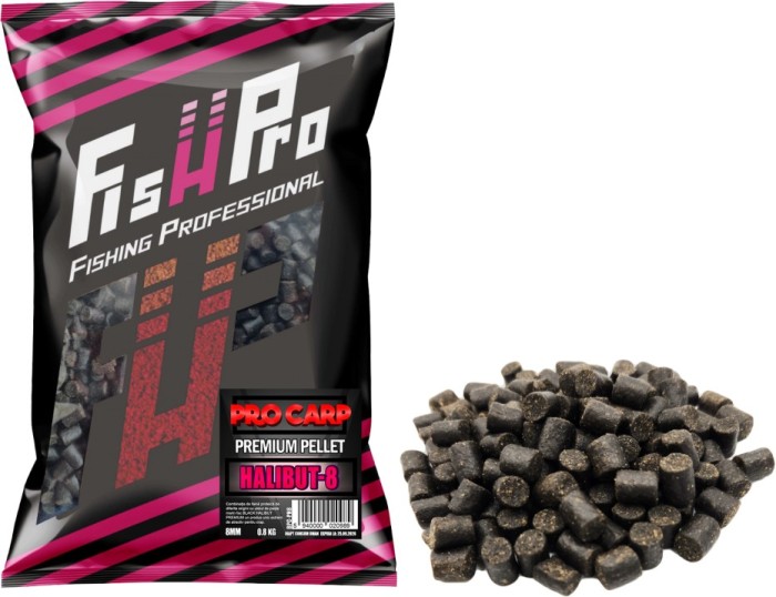 Pelete FISH PRO Carp, 8mm, Premium Halibut, 800g
