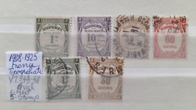 1908-1925 France Tipografiate YT=43-48 6val MNH+st. foto