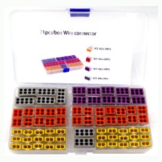 Set 71 bucati Conectori push-in pentru conductori electrici, E-LOCKS, 2, 4, 6 foto