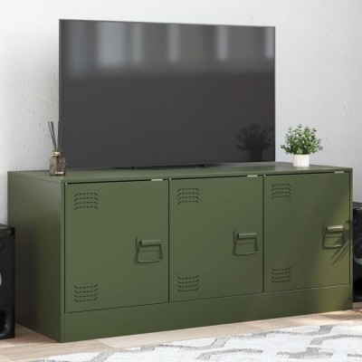 Gossi comoda tv, verde masliniu, 99x39x44 cm, otel foto