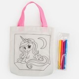 Set de Colorat Geanta Textila cu Unicorn si Markere, CMCLASS