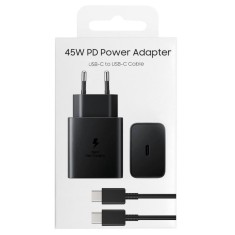 OEM (T4510NBC) - Incarcator Retea + Cablu USB-C, 45W, 1xUSB-C, PD, Fast Charging, Black [blister]