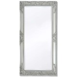 Cumpara ieftin Oglinda verticala in stil baroc, 100 x 50 cm, argintiu