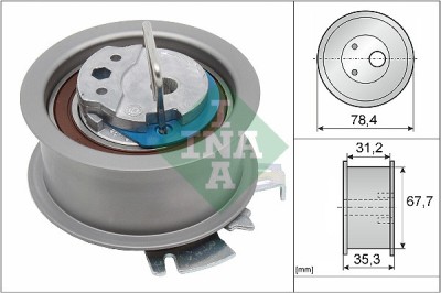 INA 531 0565 30 rola intinzator,curea distributie foto