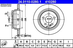 ATE 24.0110-0280.1 Disc frana