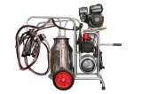 Aparat de muls vaci cu motor termic si electric Melasty, cu 2 posturi si 1 bidon de inox de 25 litri