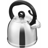 Ceainic Berghoff Cami, 1.9L, cu fluier, Otel, Argintiu/Negru