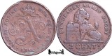 1912, 2 Centimes - Albert I - Regatul Belgiei - inscripție olandeză, Europa