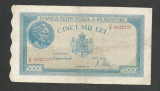 ROMANIA 5000 5.000 LEI 10 Octombrie 1944 [20] filigran bnr orizontal