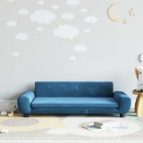 vidaXL Canapea pentru copii, albastru, 100x54x33 cm, catifea
