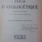 PRECIS D APOLOGETIQUE
