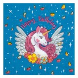 șervețele de Masă, Modele Unicorn, Set 20 Bucăți, Multicolor, Dimensiune 33x33cm, 2 Straturi, Oem
