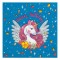 șervețele de Masă, Modele Unicorn, Set 20 Bucăți, Multicolor, Dimensiune 33x33cm, 2 Straturi