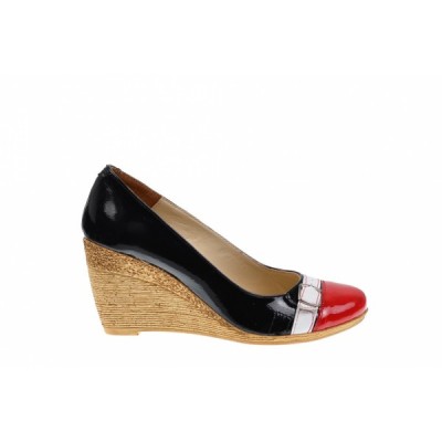Pantofi dama piele naturala cu platforme de 7 cm PTEARAN1 foto