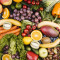 Tablou canvas Food5 - legume si fructe, 75 x 75 cm