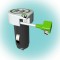 SAL 3.100110 incarcator auto USB, 2 porturi USB, 1 conector micro USB retractabil, 3.1 A total.