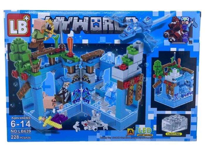 Set Constructie Minecraft Taramul Acvatic LED - 228 piese- NO.LB.639A