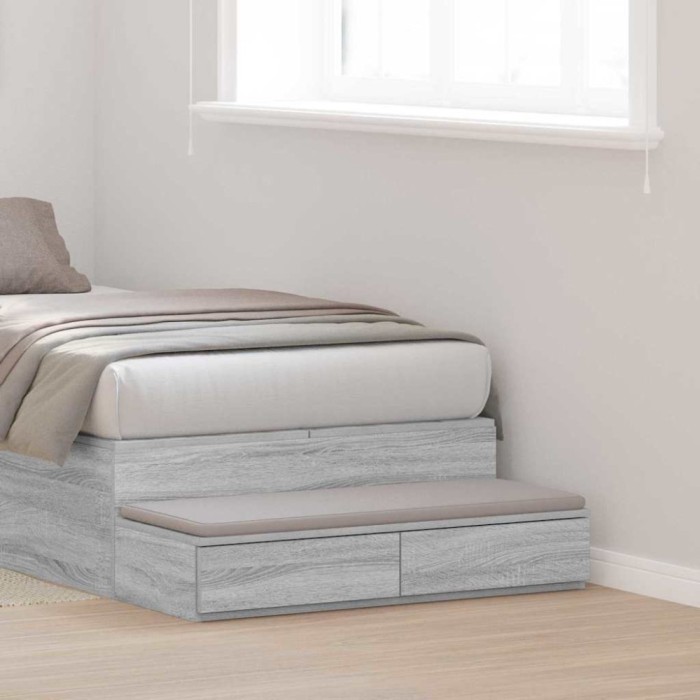 vidaXL Sertare pentru pat sonoma gri 80 x 36.5 x 16.5 cm Lemn compozit 866928