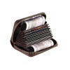 Portofel special pentru carduri din piele naturala BUSY, unisex, protectie antiscanare carduri RFID, maro, BUSY Ldy&amp;Gtm