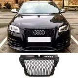 Grila RS look AUDI A3 8P 2008-2012 - finisaj negru lucios