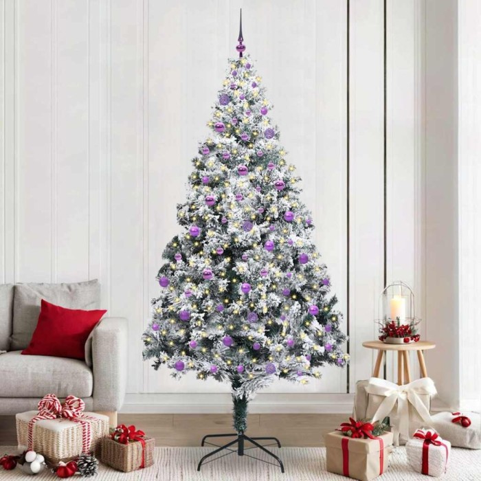 vidaXL Brad de Crăciun artificial cu 300 LED Verde 240 x 150 cm 3396986