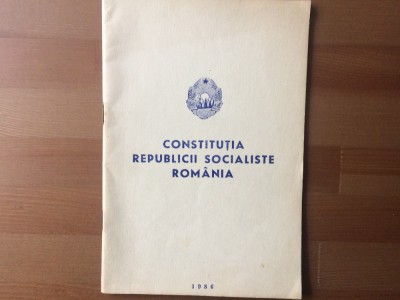Constitutia Republicii Socialiste Romania RSR 1986 R.S.R. tiparul casa scanteii foto