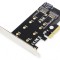Placa de expansiune DIGITUS IO, M.2 NGFF NVMe SSD PCIe 3.0 - RESIGILAT