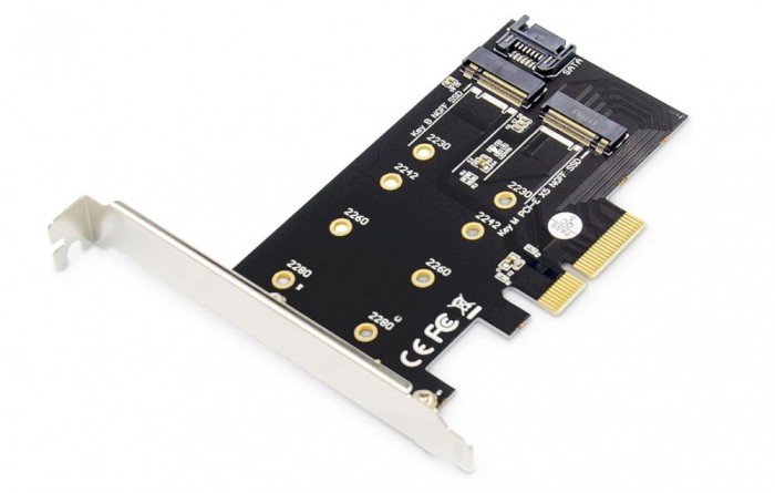 Placa de expansiune DIGITUS IO, M.2 NGFF NVMe SSD PCIe 3.0 - RESIGILAT