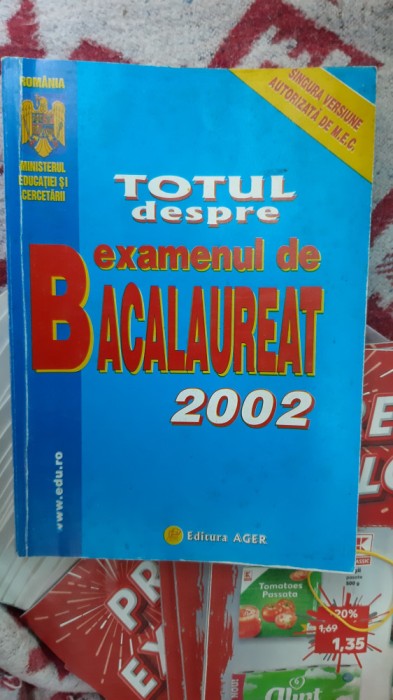 TOTUL DESPRE EXAMENUL DE BACALAUREAT EDITURA AGER .