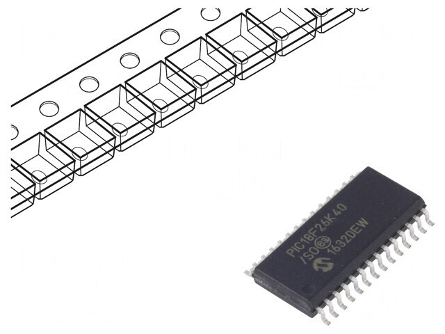 Microcontroler PIC 64kB 64MHz cu I2C, LIN, SPI, UART
