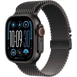 Apple Watch Ultra 2, GPS, Cellular, Carcasa Black Titanium 49mm, Black Titanium Milanese Loop - L