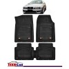 Covorase Auto TEAMCAR&reg; Tip Tavita pentru BMW Seria 5 E39 1995-2003, Compatibile Universal, Negru, Set Complet Față-Spate, Cauciuc