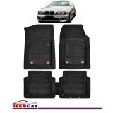 Covorase Auto TEAMCAR&reg; Tip Tavita pentru BMW Seria 5 E39 1995-2003, Compatibile Universal, Negru, Set Complet Față-Spate, Cauciuc