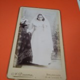 Cumpara ieftin FOTO MIREASA ANII 1900 VECHI PE CARTON GROS 10 / 7 CM DE COLECTIE RARA!