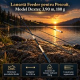 Lansetă Feeder pentru Pescuit, Model Dexter, 3,90 m, 180 g