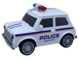 Jucarie Interactiva Mini Cooper Politie cu Sunete si Lumini, Baterii, Multicolor, ABS, 3+ ani