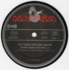 M.C. Sar &amp;amp; The Real McCoy - Another Night (Vinyl) foto