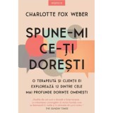 Spune-mi ce-ti doresti. O terapeuta si clientii ei exploreaza 12 dintre cele mai profunde dorinte omenesti, Charlotte Fox Weber, Litera