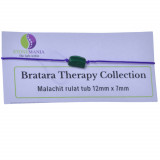 Bratara therapy collection malachit rulat tub 12mm x 7mm, Stonemania Bijou