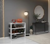 Dulap pentru depozitare incaltaminte Frosty, 3 rafturi, Pal Melaminat, alb