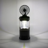 Felinar LED pliabil cu ventilator, 3 becuri COB, negru, 8.5x19 cm, CMCLASS
