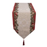 Cumpara ieftin Traversa masa Craciun poliester multicolor II 33x180 cm
