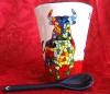 CANA CEAI CAFEA CU LINGURITA CERAMICA OLE MOSAIC SPANIA DECOR TIP MOZAIC 11.5 CM