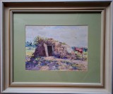Cumpara ieftin L&aacute;szl&oacute; Di&oacute;szeghy (1877-1942)-Bordeiul, acuarelă, datată 1924 (Cluj), Peisaje, Acuarela, Impresionism