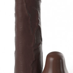 Prelungitor Penis cu Inel Testicule Fantasy X-Tensions Elite, Silicon, Maro, 24.1 cm