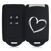 Husa Cheie Auto pentru Renault / Dacia - 4 Butoane - Keyless Go, Silicon, Negru, 49769.10, Kwmobile