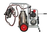 Aparat de muls bovine Melasty cu cadru galvanizat 2 posturi si 1 bidon inox 30 litri