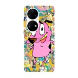 Husa compatibila cu Huawei P50 Pro model Courage doodling, Silicon, TPU, Viceversa, Transparent, Carcasa