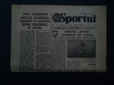 ZIARUL SPORTUL 12 IUNIE 1981 foto