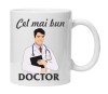 Cana alba personalizata &quot;cel mai bun doctor&quot;, INOVATIX&reg;. 330ml, Oem